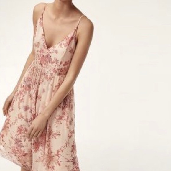 Wilfred Aritzia Sakura pink floral dress size 2 - Picture 3 of 9